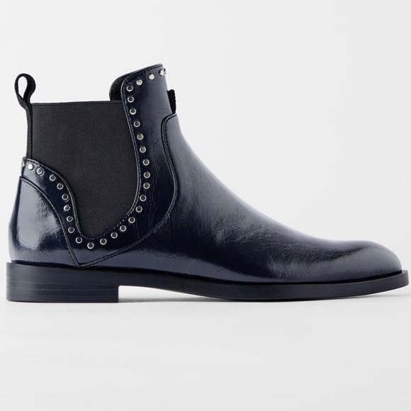 Zara Shoes - Zara flat ankle boots with studs sz 10